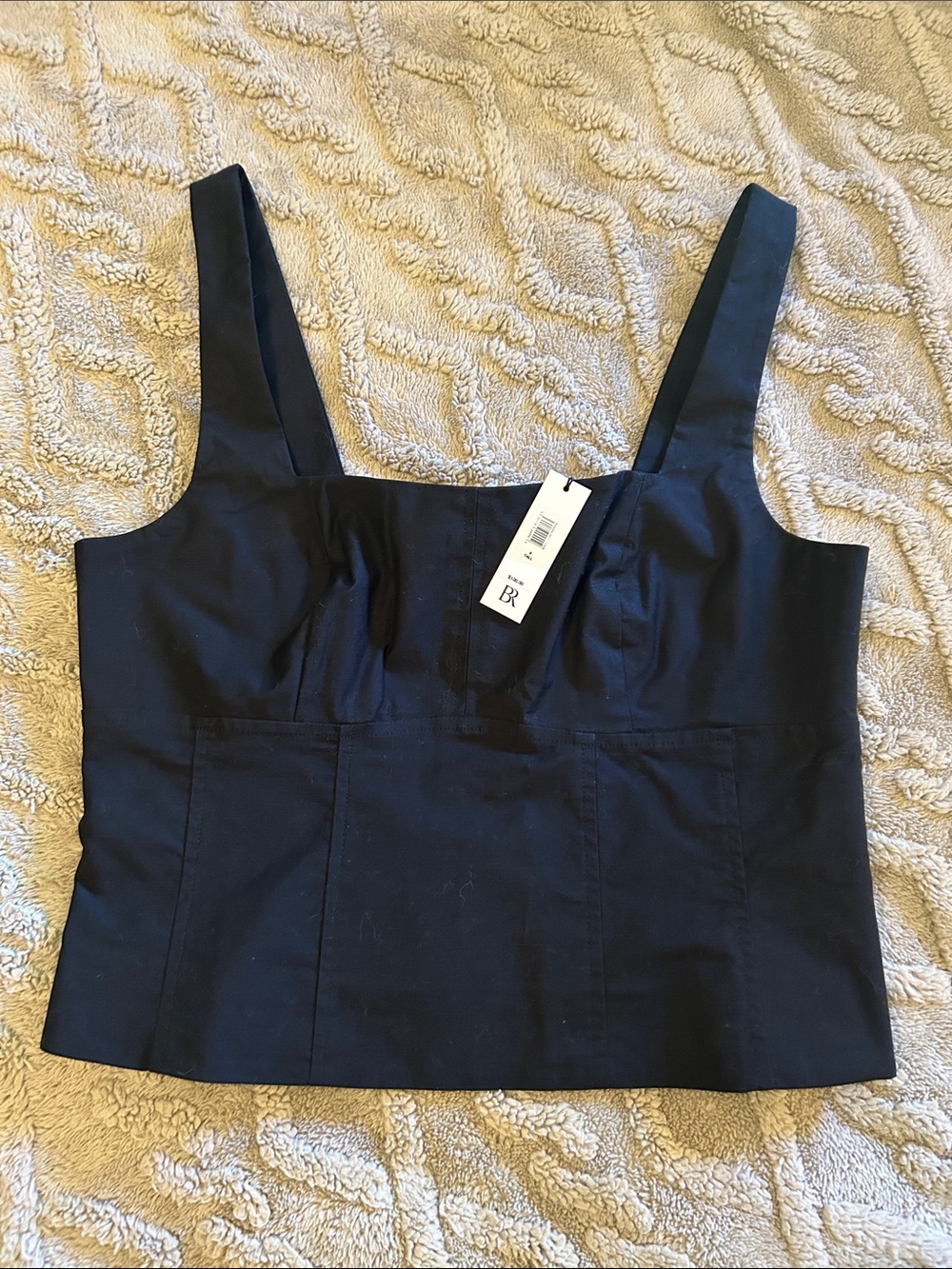 Banana Republic Black Square-Neck Crop Tank
